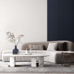 Riflaj decorativ Linea Acustic, bleumarin / negru - imagine 4