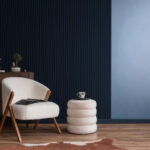 Riflaj decorativ Linea Acustic, bleumarin / negru - imagine 5