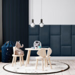 Riflaj decorativ Linea Acustic, bleumarin / negru - imagine 6