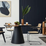 Riflaj decorativ Linea Acustic, bleumarin / negru - imagine 3