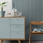 Riflaj decorativ Linea Acustic, albastru fumuriu / negru - imagine 3