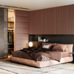 Riflaj decorativ Linea Acustic, teracota / negru - imagine 2