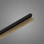 Riflaj decorativ Linea Slim 3, negru / stejar - imagine 4