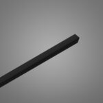 Riflaj decorativ Linea Slim 3, negru / stejar - imagine 3