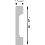 Plintă Decorativă Durotec 31, 244 x 12 x 1.6 cm - imagine 2
