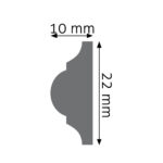 Brâu Decorativ Durotec 03, 244 x 2.2 x 1 cm - imagine 2