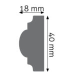 Brâu Decorativ Durotec 02, 244 x 4 x 1.8 cm - imagine 2