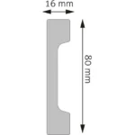 Plintă Decorativă Durotec 28, 244 x 8 x1.6 cm - imagine 2
