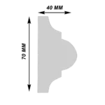 Brâu Decorativ Poliuretan B106, 240 x 7.0 x 1.5 cm - imagine 2
