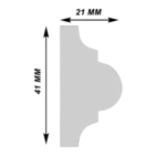 Brâu Decorativ Poliuretan B104, 240 x 4.1 x 2.1 cm - imagine 2