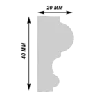 Brâu Decorativ Poliuretan B103, 240 x 4.0 x 2.0 cm - imagine 2