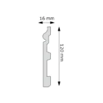 Plintă Decorativă Durotec 22, 244 x 12 x 1.6 cm - imagine 2