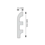 Plintă Decorativă Durotec 19, 244 x 100 x 2.1 cm - imagine 2