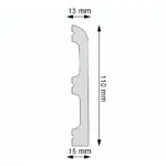 Plintă Decorativă Durotec 10, 244 x 11 x 1.3 cm - imagine 2