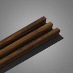 Riflaj decorativ Linea Slim 3, alun / negru - imagine 8