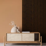 Riflaj decorativ Linea Slim 3, alun / negru - imagine 4