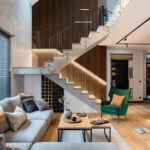 Riflaj decorativ Linea Slim 3, alun / negru - imagine 2