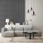 Riflaj decorativ Linea Slim 3, urban / negru - imagine 3