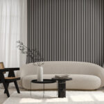 Riflaj decorativ Linea Slim 3, japandi / negru