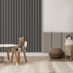 Riflaj decorativ Linea Slim 3, japandi / negru - imagine 3