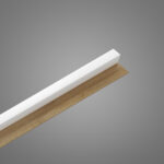 Riflaj decorativ Linea Slim 3, alb / stejar - imagine 4