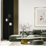 Riflaj decorativ Linea Slim 3, auriu  / negru - imagine 3