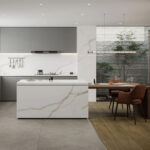 Lastra Ceramica Portelanata Calacatta Unique Lucios 162 x 323 x 1.2 cm - ST - imagine 2