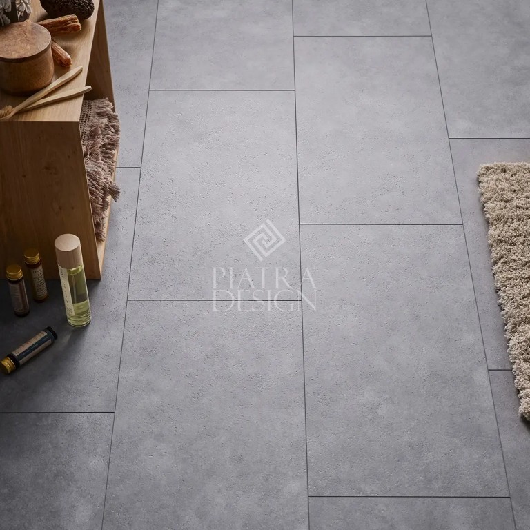 Parchet-SPC-cu-folie-izolatoare-IXPE-Rigio-Vox-Concrete-Dark-6056133 Parchet SPC Gri Ciment Concrete Dark Cu Izolatie Rigio 6056133 - imagine 1