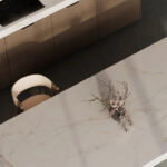 Lastra Ceramica Portelanata Calacatta Miele Satinat 160 x 320 x 1.2 cm - imagine 2